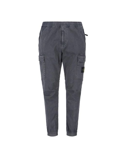 Stone Island Hose Mit Abzeichen in Gray für Herren