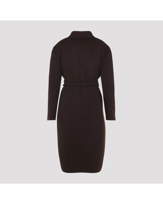Gucci Dubbele Bruine Wollen Jas in het Black