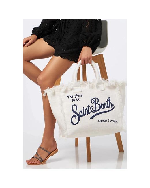 Mc2 Saint Barth White Shopping Bags