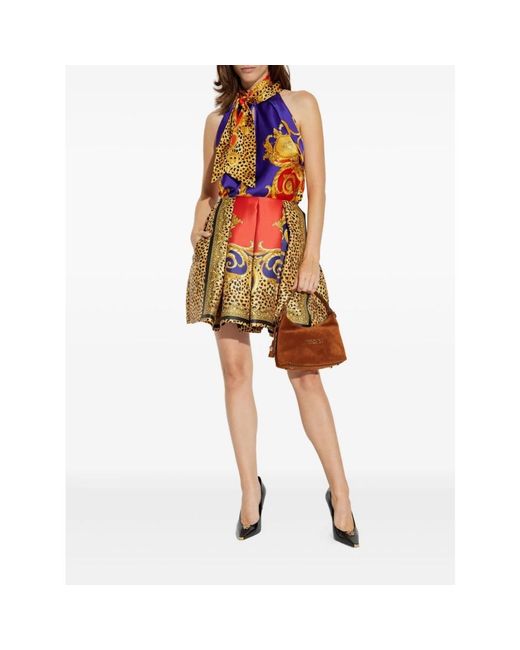 Versace Yellow Short Skirts