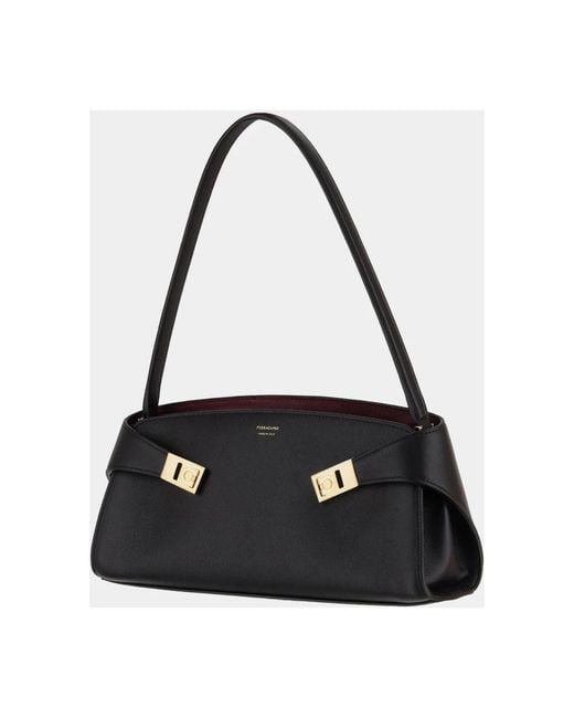 Ferragamo Black Shoulder Bags