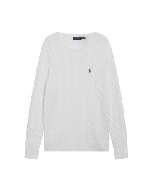 Polo Ralph Lauren White Round-Neck Knitwear for men