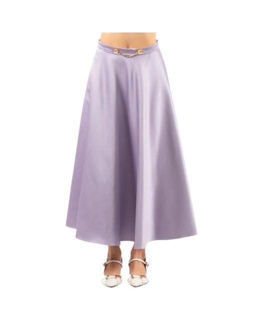 Elisabetta Franchi Purple Maxi Skirts
