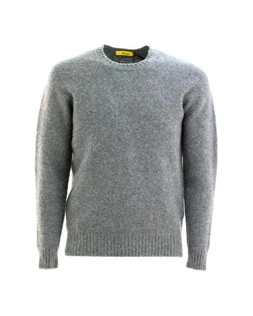 Drumohr Gray Round-Neck Knitwear for men