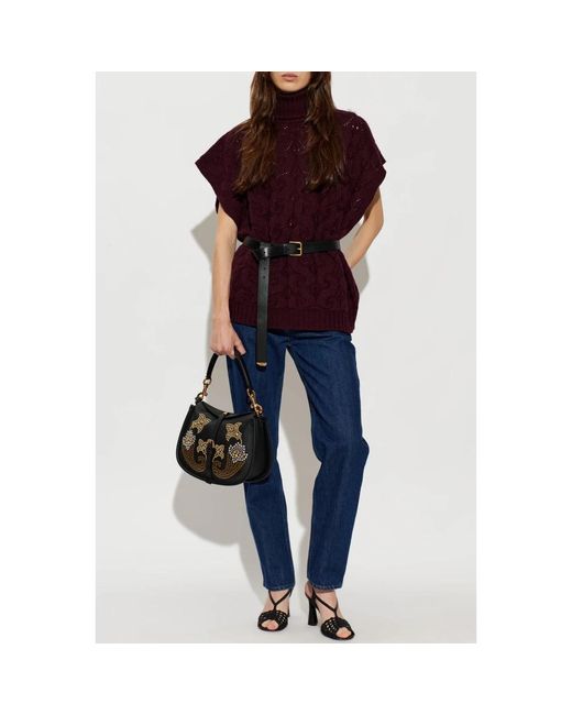 Etro Red Rollkragenweste