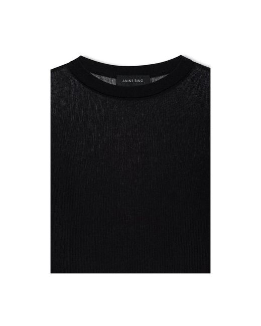 Anine Bing Black Round-Neck Knitwear