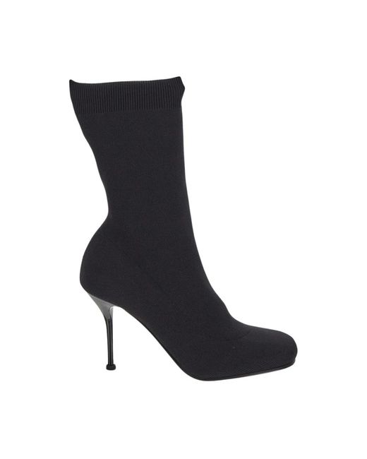 Bota de punto negra con diseño de calcetín Alexander McQueen de color Black