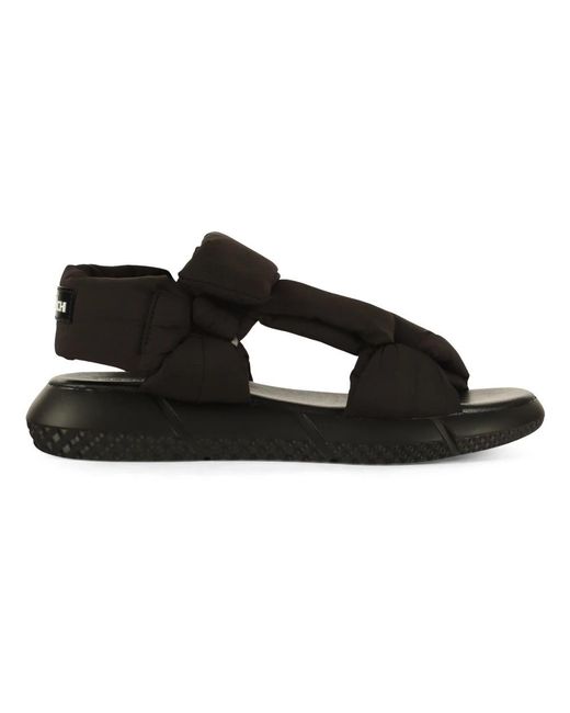 Elena Iachi Black Flat Sandals