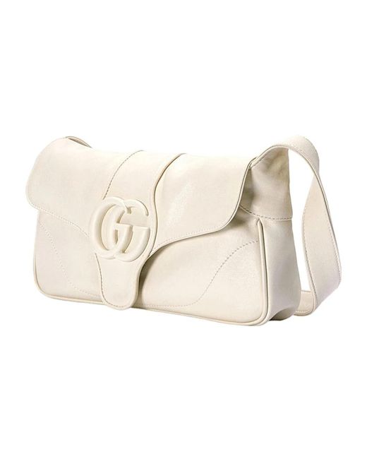 Gucci Horsebit 1955 Medium Schoudertas in het White