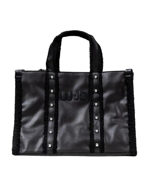 Liu Jo Black Elegante Tote Tasche Mit Nieten