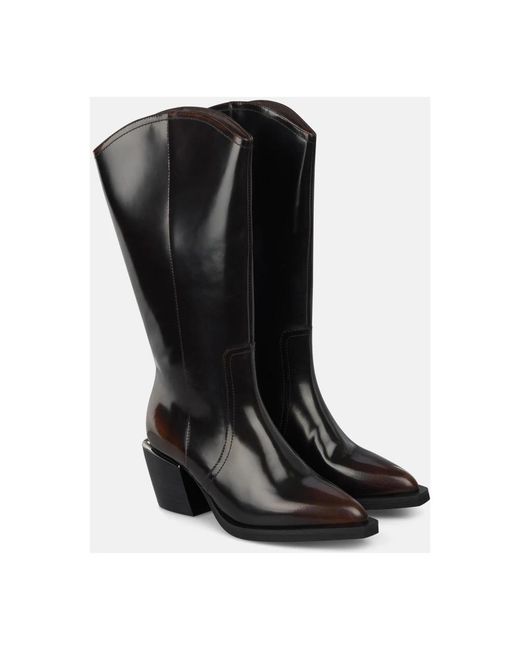 Alma En Pena. Black Cowboy & Biker Boots
