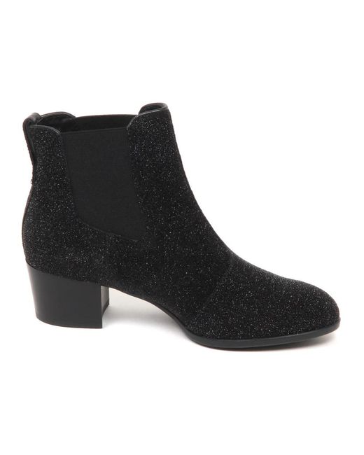 Hogan Black Heeled Boots
