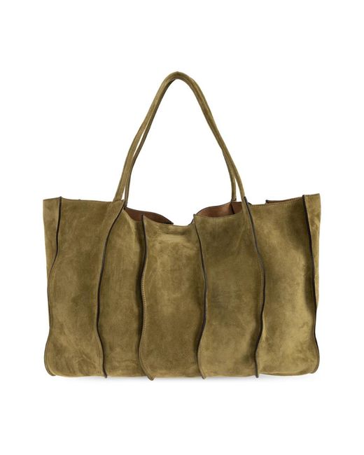 Ulla Johnson Green Adria Large Tote