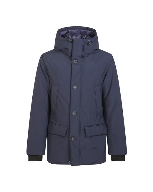 Woolrich Jassen ,Blauw ,Polyester Blauwe Cloud Parka Jas in het Blue voor heren