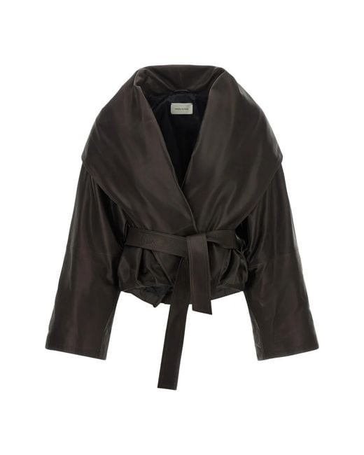 Magda Butrym Black Leather Jackets
