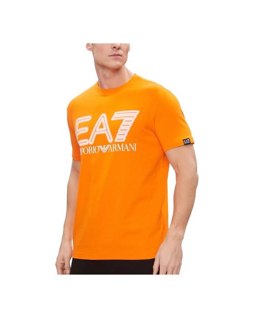 T-shirt di EA7 in Orange da Uomo