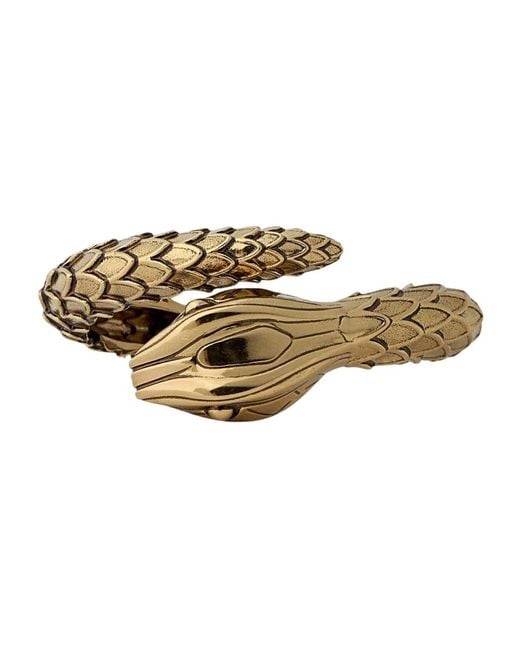 Chloé Vintage Slang Motief Messing Armband in het Natural