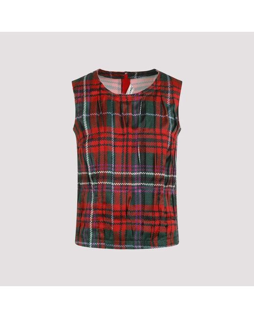 Comme des Garçons Red Sleeveless Tops