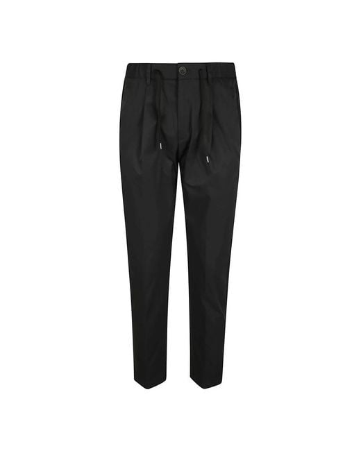 Herno Black Slim-Fit Trousers for men