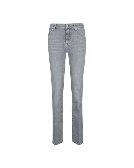 7 For All Mankind Gray Boot-Cut Jeans