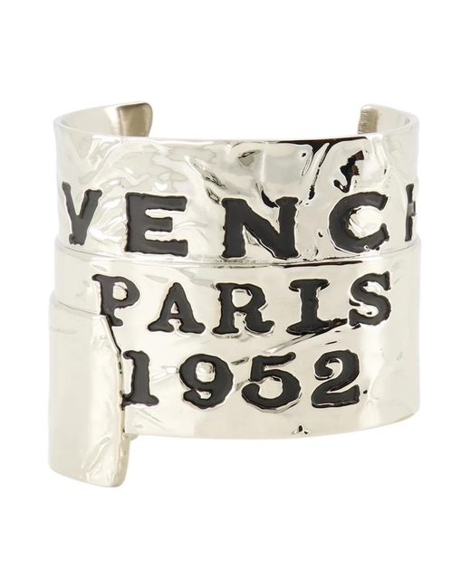 Givenchy Accessoires ,Grijs ,Leer Tape Cuff in het White