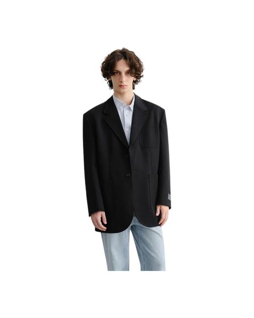 DUNST Klassischer Wollblazer Mit 2 Knöpfen in Black für Herren