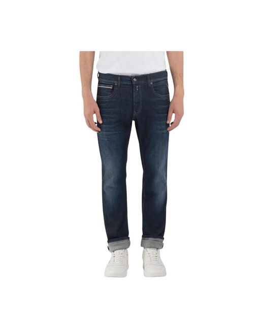 Replay Blue Straight Fit Jeans for men