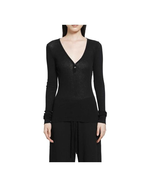 James Perse Black Long Sleeve T-Shirts