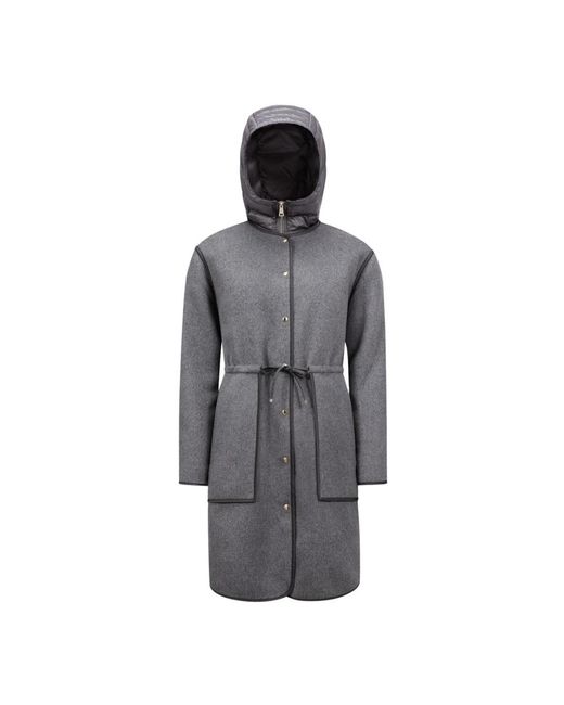 Moncler Jassen ,Grijs ,Polyester Winterjas in het Gray