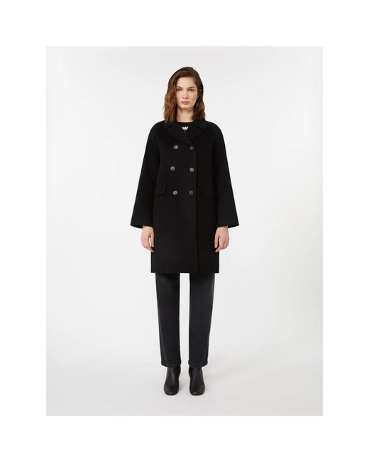 Weekend by Maxmara Double-Breasted Coats in het Black