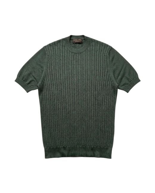 FILIPPO DE LAURENTIIS Green Round-Neck Knitwear for men