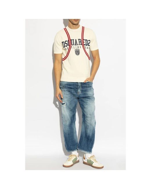 T-Shirts di DSquared² in Natural da Uomo