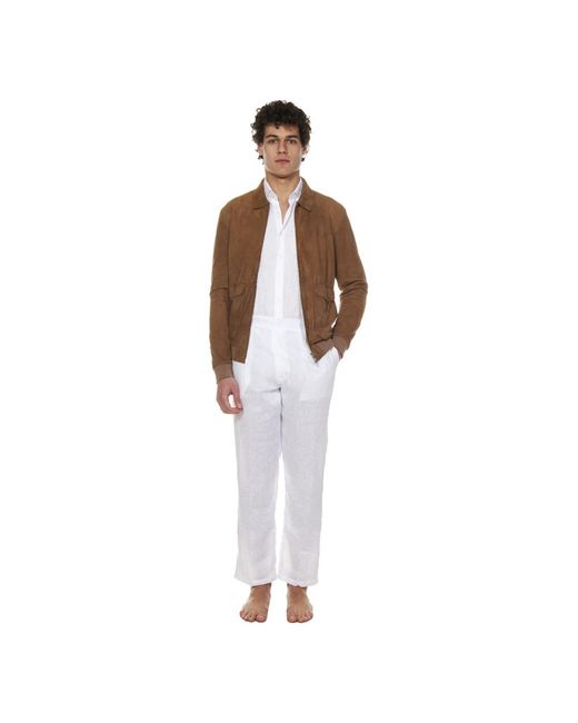 Franzese Collection Brown Leather Jackets for men
