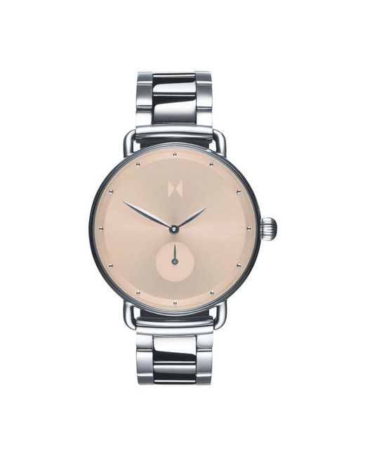 MVMT Accessoires ,Grijs ,Roestvrijstalen Horloge in het Metallic