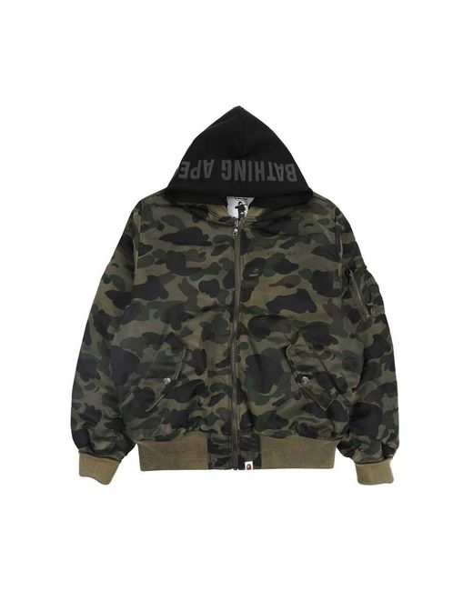 A Bathing Ape Green Zip-Throughs for men