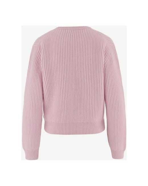 Jil Sander Purple Round-Neck Knitwear