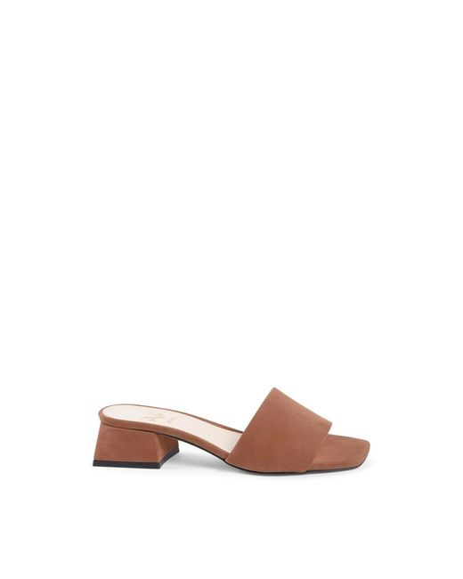 19V69 Italia by Versace Brown Heeled Mules