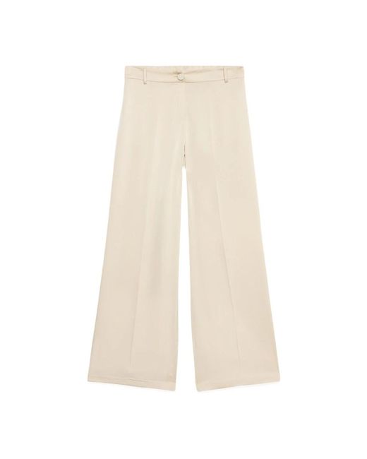 Wide Trousers Oltre de color Natural