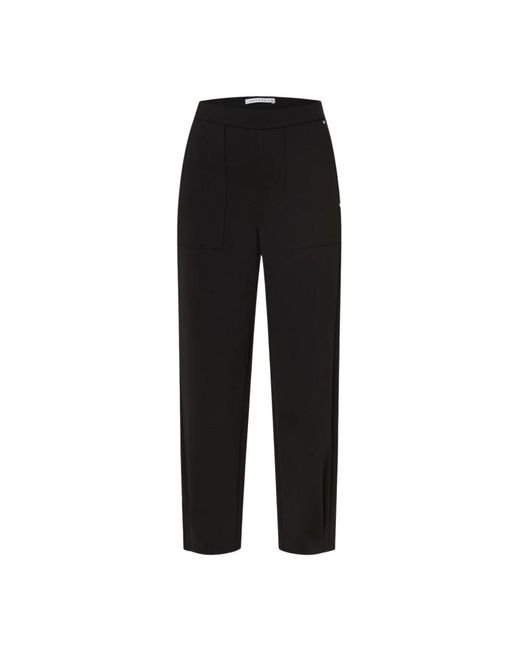 Cropped Trousers M·a·c de color Black