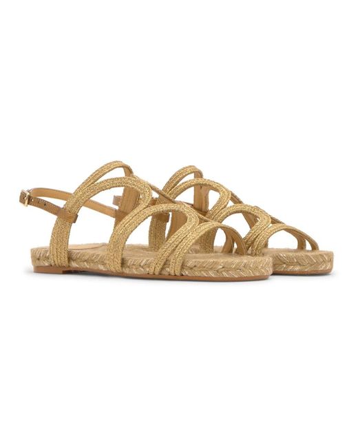 Castaner Metallic Flat Sandals