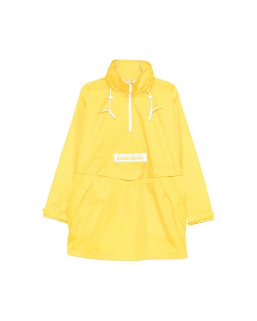 Napapijri Yellow Rain Jackets for men