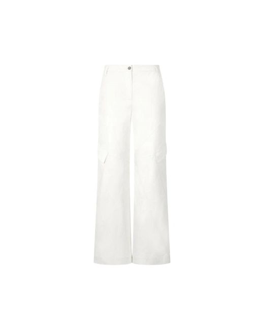 Roberto Cavalli White Wide Trousers