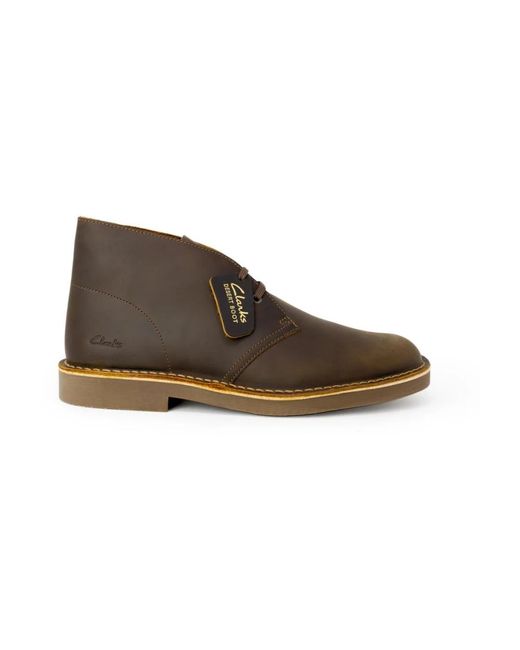 Clarks Gray Lace-Up Boots for men