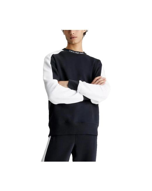 Round-Neck Knitwear Calvin Klein de hombre de color Black