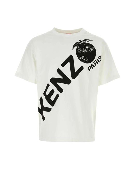 KENZO T-shirts,klassisches weißes baumwoll t-shirt in White für Herren