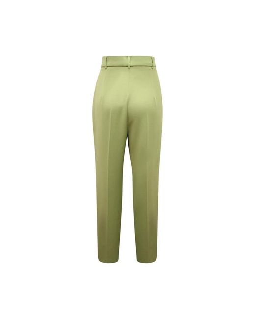 Max Mara Broeken ,Groen ,Wol Wollen Broek in het Green