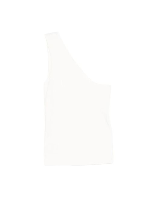 Lisa Yang White Sleeveless Tops