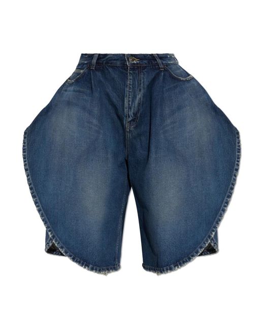 Balenciaga Blue Denim Shorts