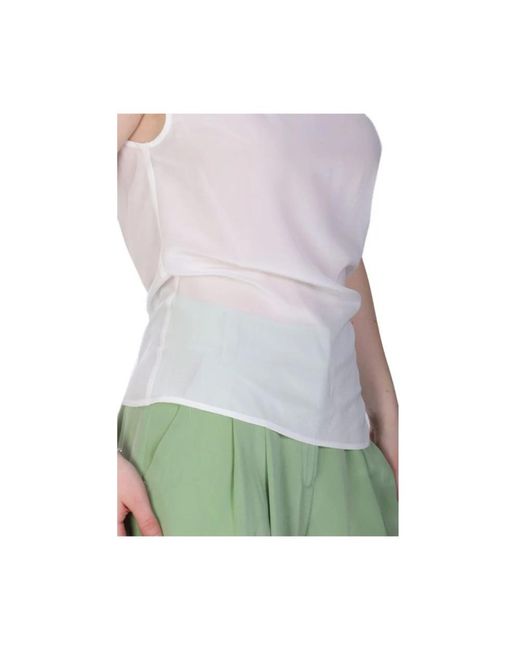 Marella Green Sleeveless Tops