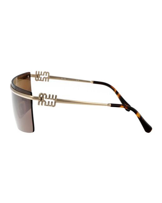 Miu Miu Brown Stylische sonnenbrille mit 0mu 50zs